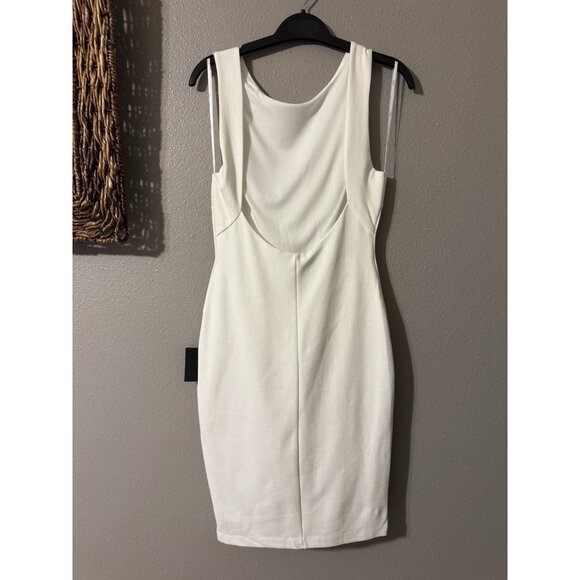 Lulus Sheath Dress M White Backless Stretch Sleeveless LWD NEW - Picture 9 of 12